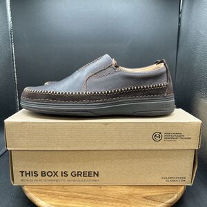 Clarks Nature 5 Walk Mens Size 8.5 Shoes Brown Leather Casual Slip-On Loafer NEW